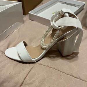 White wedding shoes